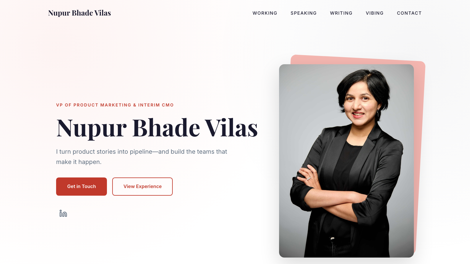 Personal website homepage